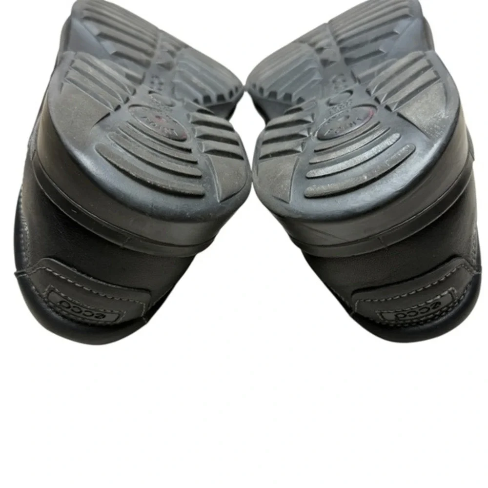Ecco Helsinki Apron Toe Mens EU 44 US 10/10.5 Black Leather Slip on Loafers Shoe